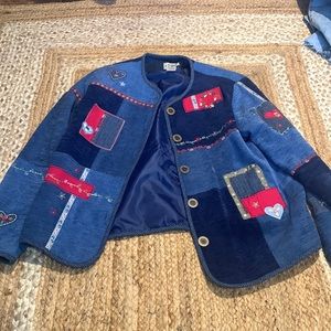 super cute soft patchwork jacket